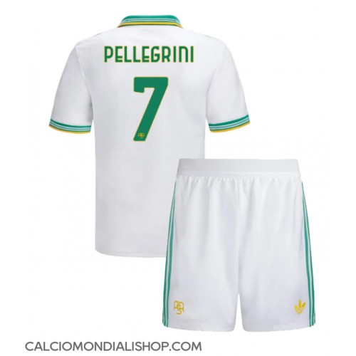 Maglie da calcio AS Roma Lorenzo Pellegrini #7 Terza Maglia Bambino 2025-26 Manica Corta (+ Pantaloni corti)